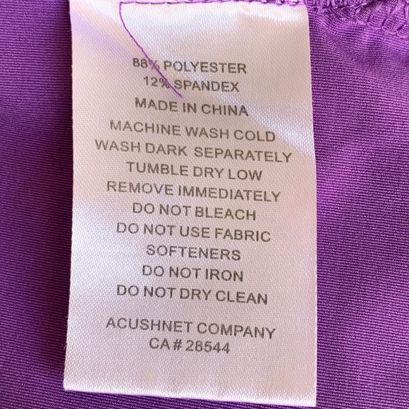 ⛳ FJ FOOTJOY Purple Short Sleeve Polo Shirt Men's Large - Picture 7 of 8